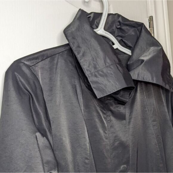 Eileen Fisher Stand Collar black Coat Small @B - Picture 7 of 9